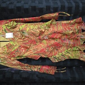 Vibrant Multicolor Ruffled Dress